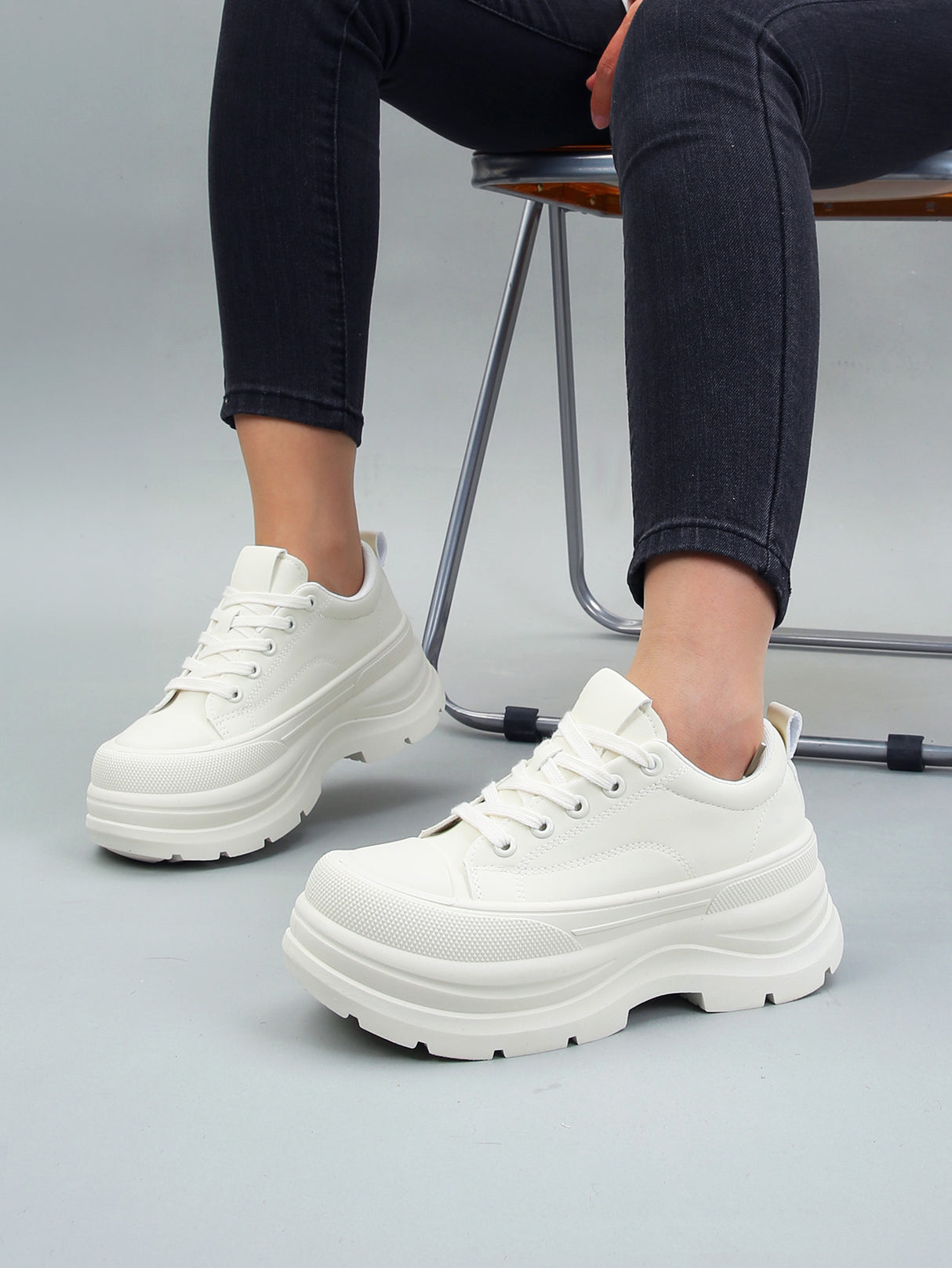 Tenis Tipo Bota Casual Para Mujer Con Plataforma
