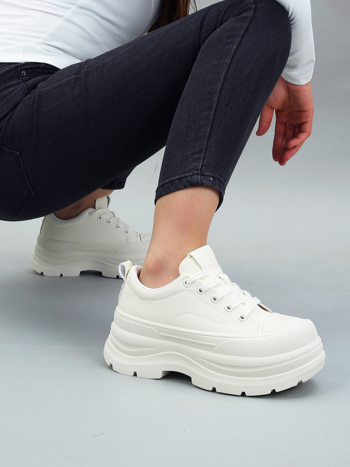 Tenis Tipo Bota Casual Para Mujer Con Plataforma