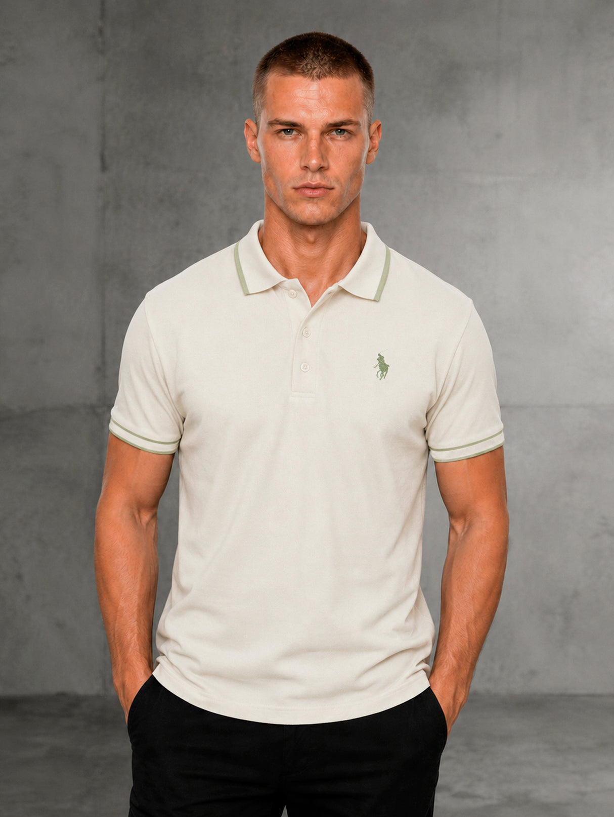 Camisa HPC Polo Hombre Manga Corta Sport Elegante Estilo Old Money