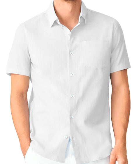 Camisa Para Hombre Slim Fit Strech Manga Corta Shendy Vendy