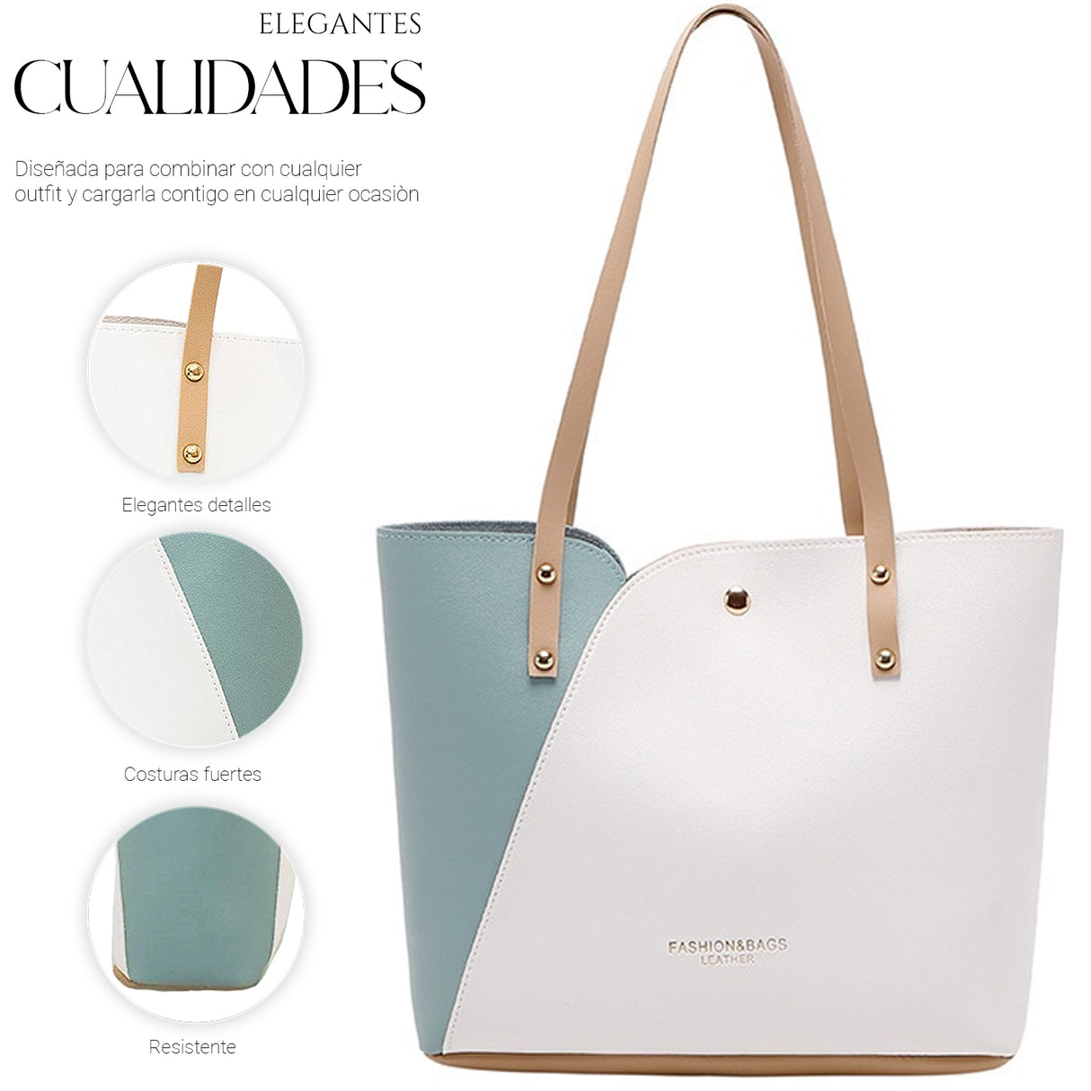 Bolsa De Mano Elegante Para Mujer Cosmetiquera Tote Bag