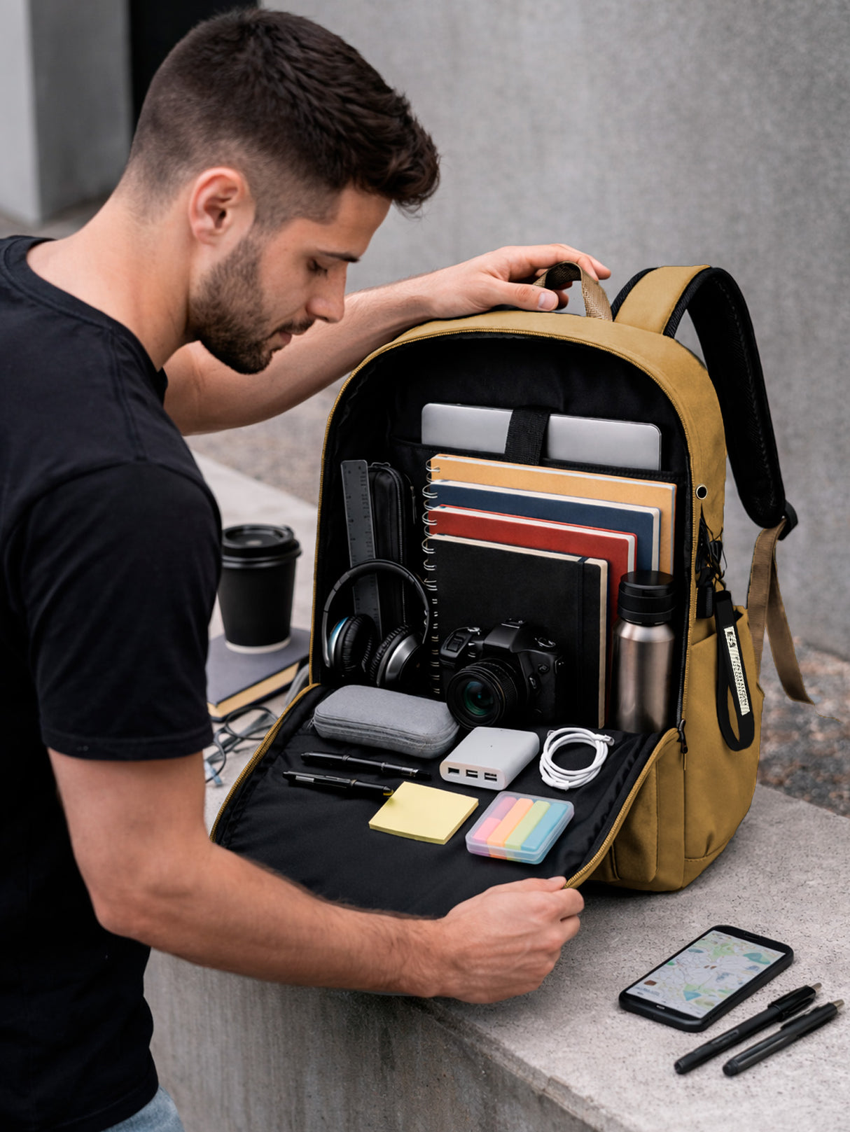 Mochila Antirrobo De Gran Capacidad Con Cargador Usb