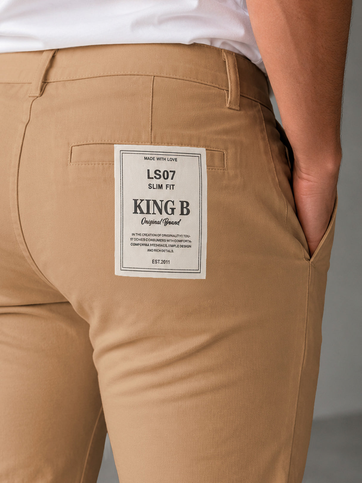 Pantalón De Vestir Casual Hombre Skinny Slim Fit Gabardina