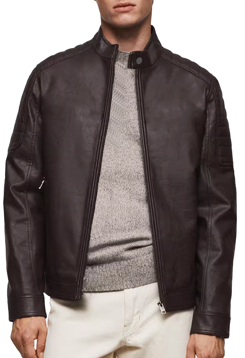 Chamarra Chaqueta Vinipiel Tipo Biker Para Hombre