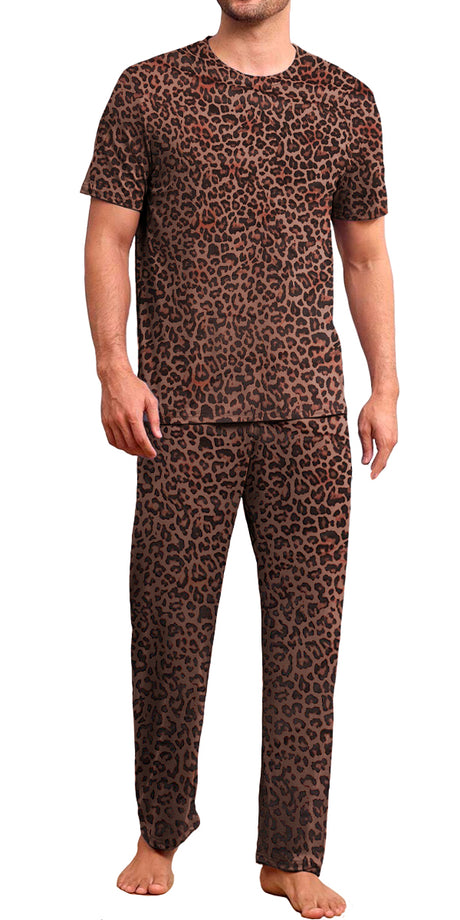 Conjunto de Pijama Para Hombre Elegante Camisa Pantalon