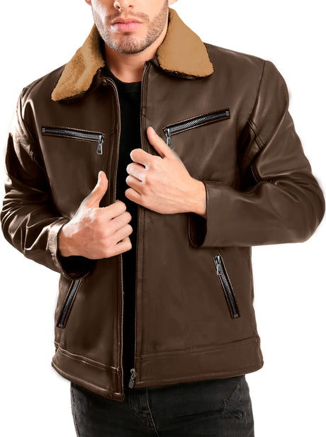 Chamarra Chaqueta Vinipiel Tipo Biker Para Hombre