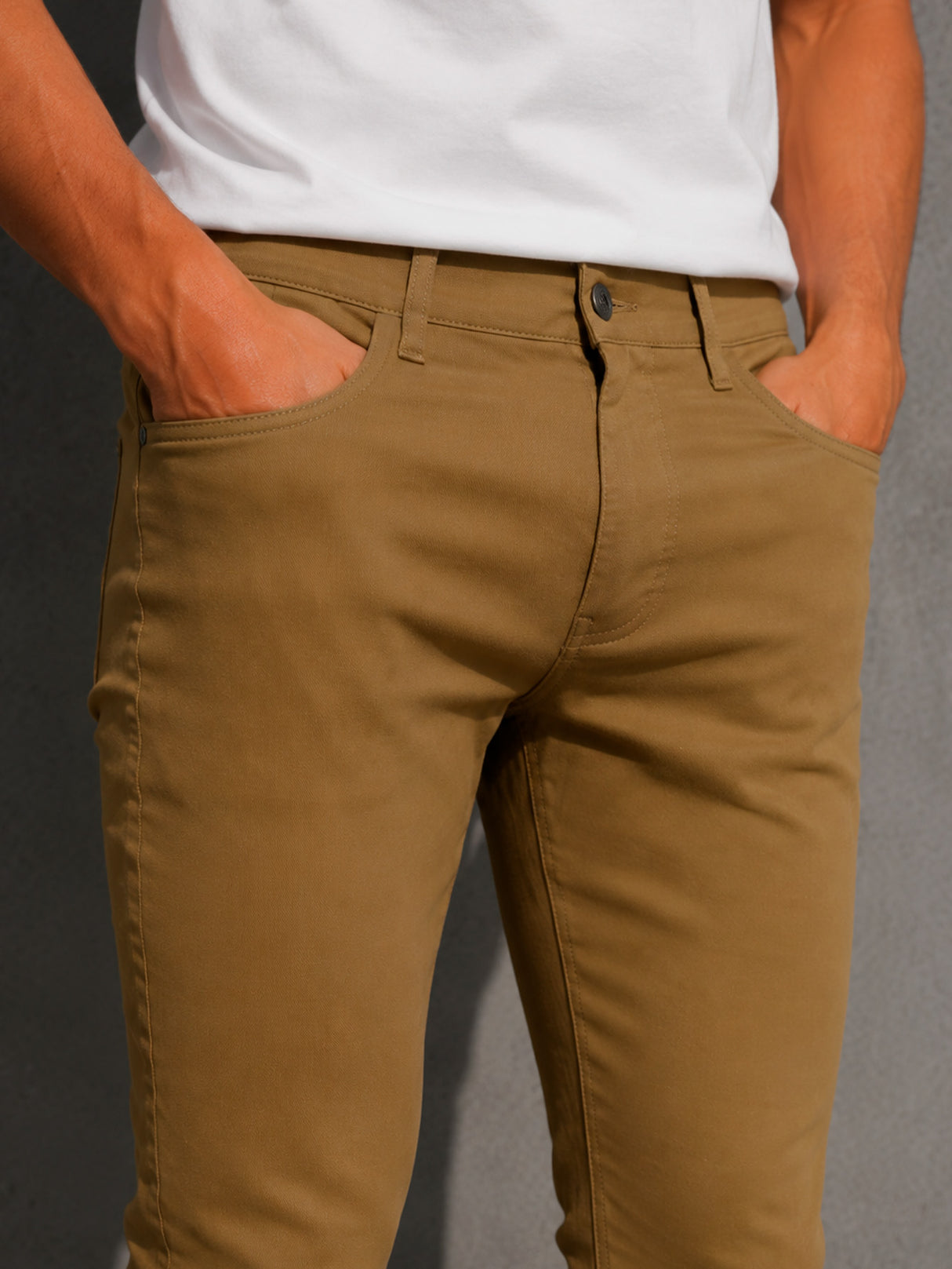 Pantalón De Vestir Casual Hombre Skinny Slim Fit Gabardina