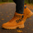 Bota casual para hombre de altura superior fácil de limpiar con suela antiderrapante  para uso casual con cordones con la parte superior alta Zapatos con suela antideslizante diseño de agujeros respirables, transpirable