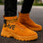 Bota para hombre con suela antiderrapante para uso diario con cordones con la parte superior alta Zapatos con suela alta antideslizante diseño de agujeros respirables, transpirable