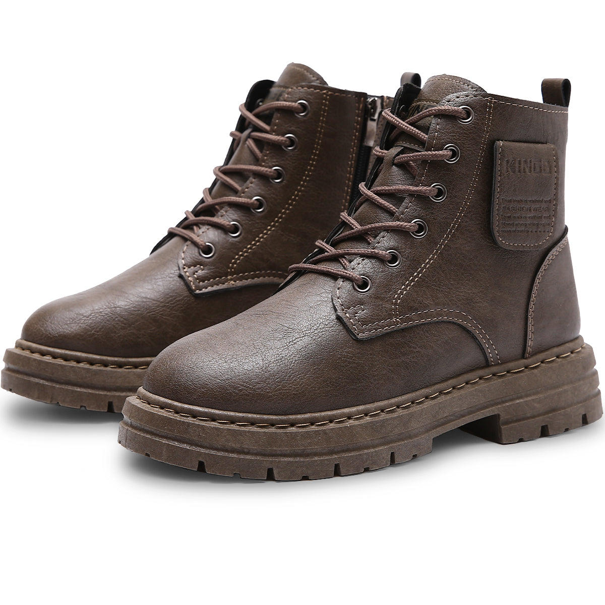 Botas Para Hombre Estilo Urbano Tipo Vinipiel Antideslizante