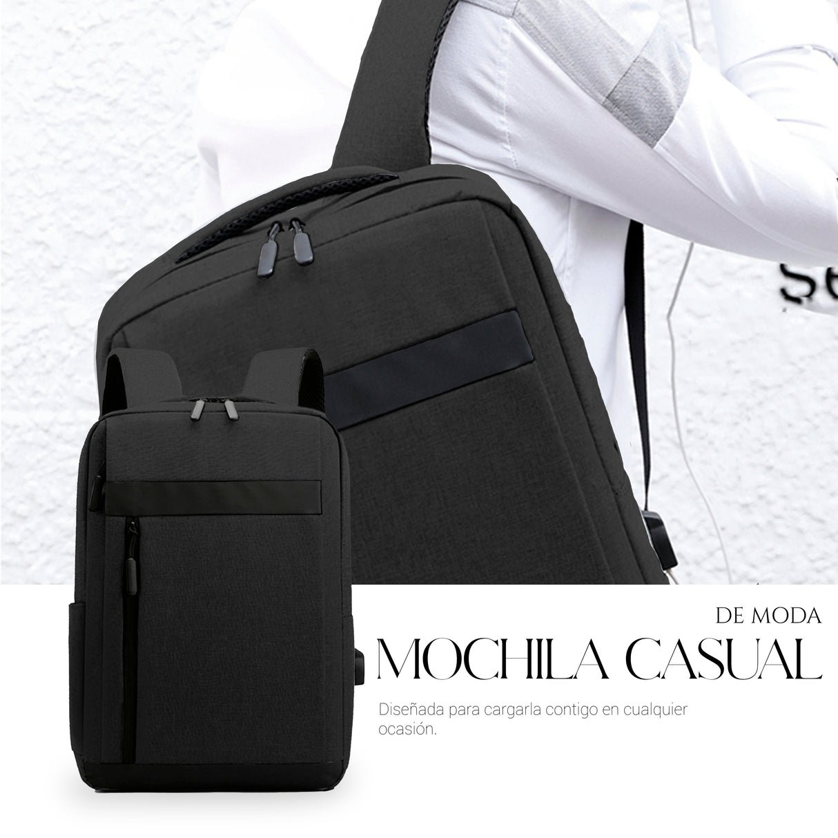 Mochila Backpack Impermeable Porta Laptop Puerto Usb