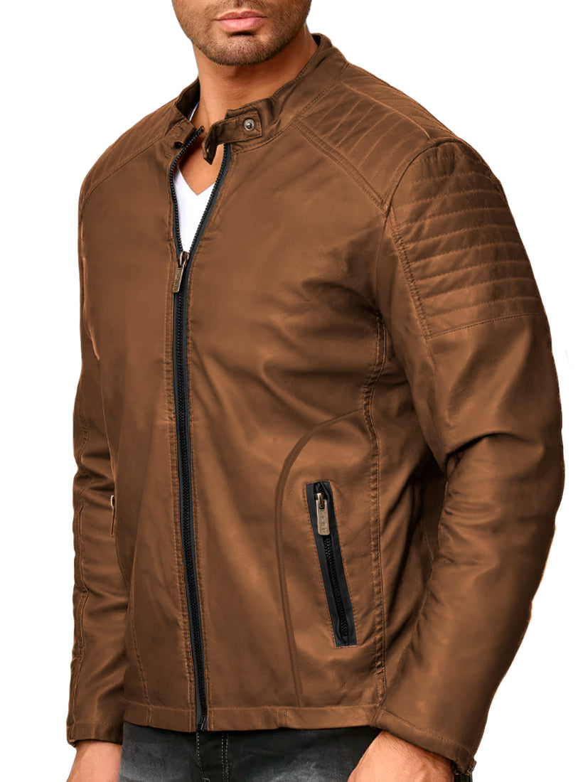 Chamarra Chaqueta Vinipiel Tipo Biker Para Hombre