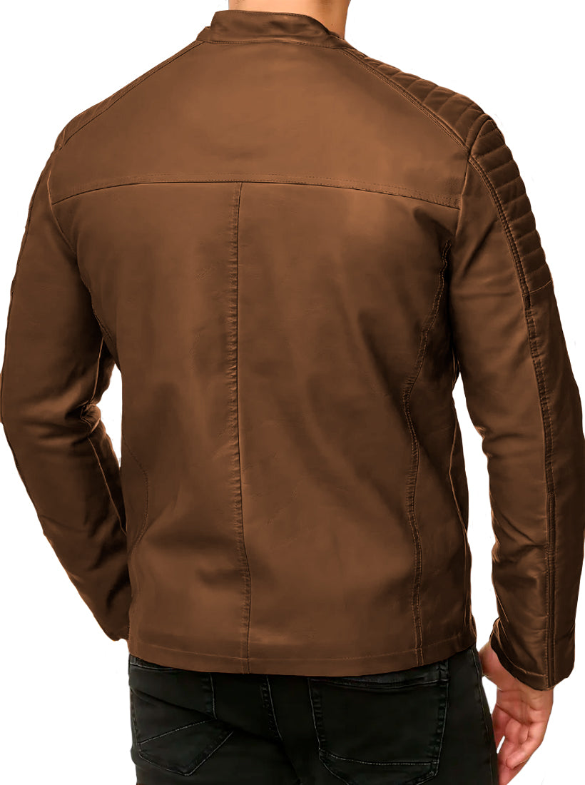 Chamarra Chaqueta Vinipiel Tipo Biker Para Hombre