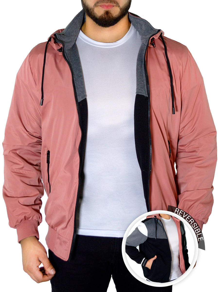 Chamarra Termica Para Hombre Hoddie Doble Vista Con Capucha