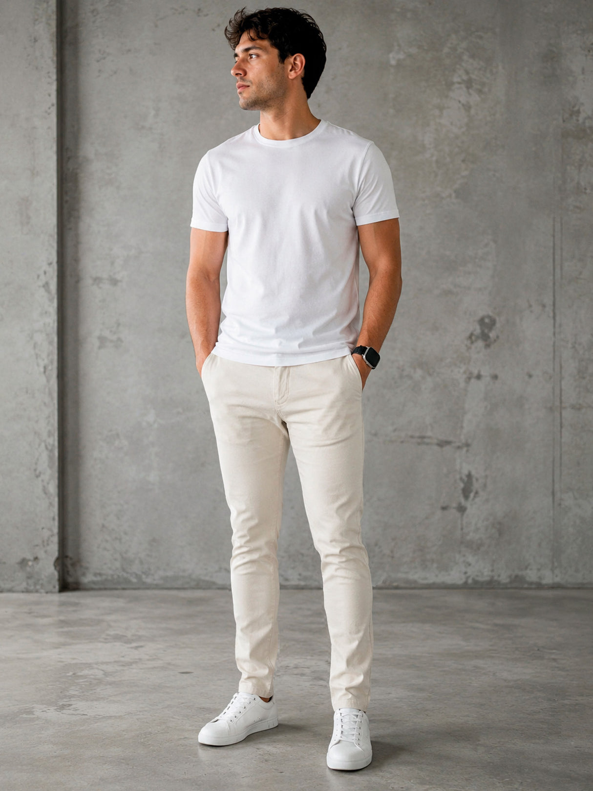 Pantalón De Vestir Casual Hombre Skinny Slim Fit Gabardina