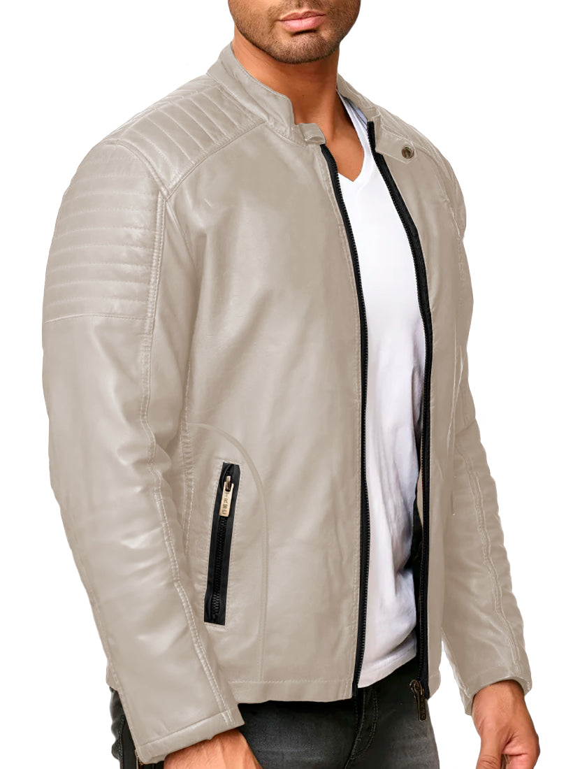 Chamarra Chaqueta Vinipiel Tipo Biker Para Hombre