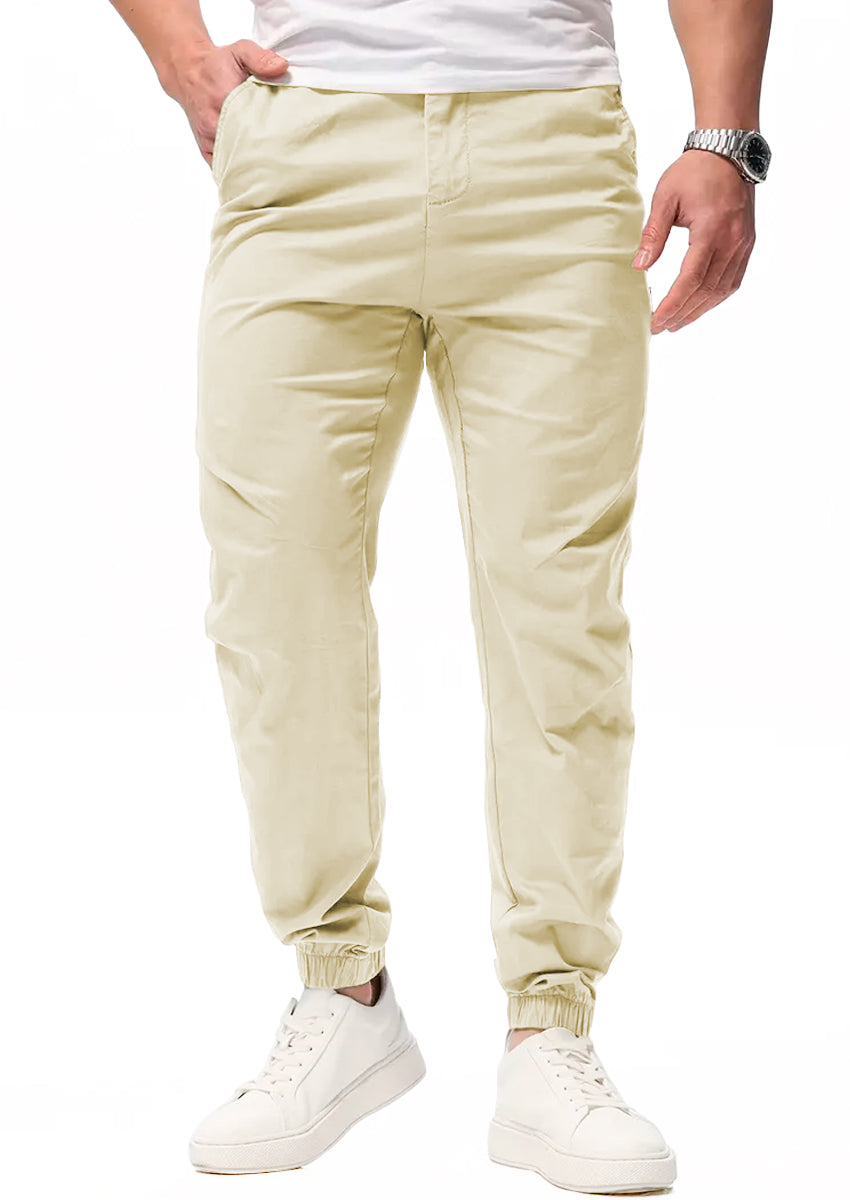 Pantalon Casual Deportivo Jogger para Hombre Bolsos Laterales con Cintura Elastica Ajustable