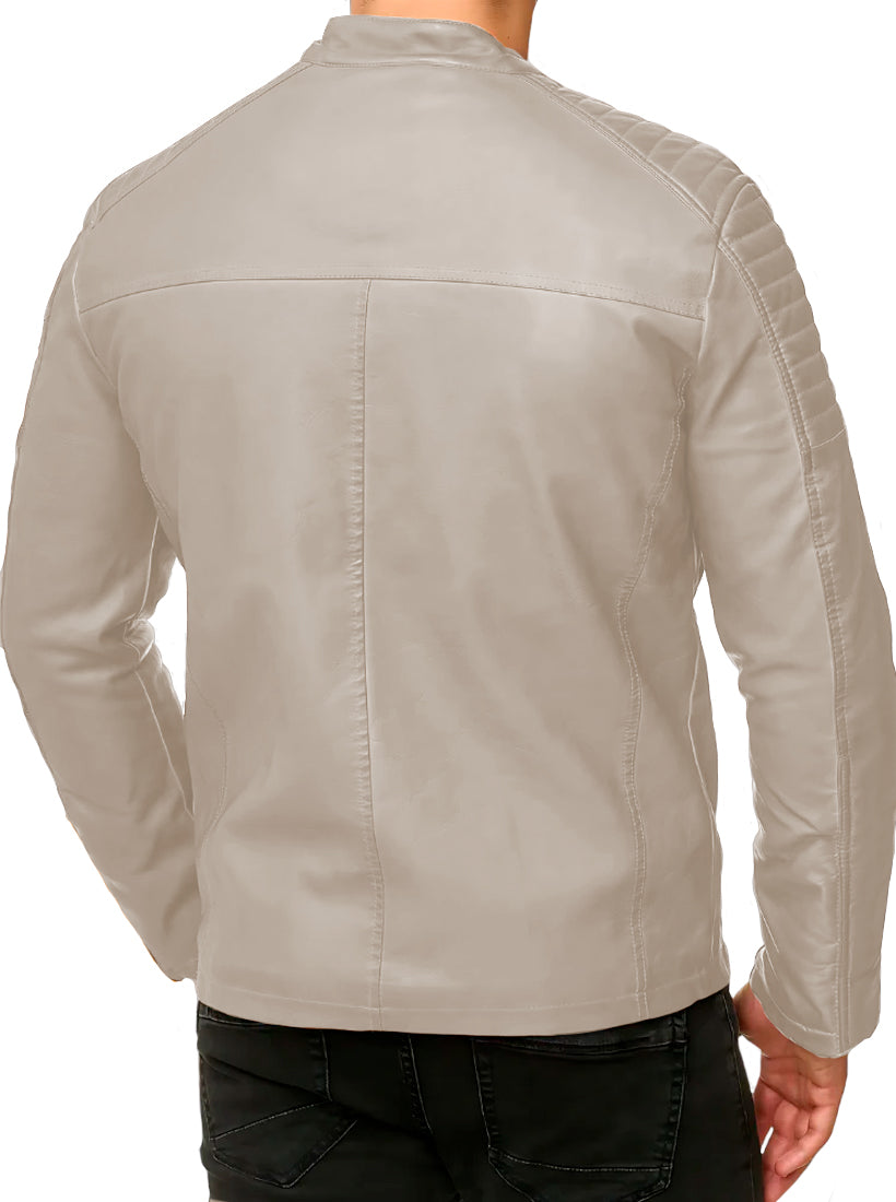 Chamarra Chaqueta Vinipiel Tipo Biker Para Hombre