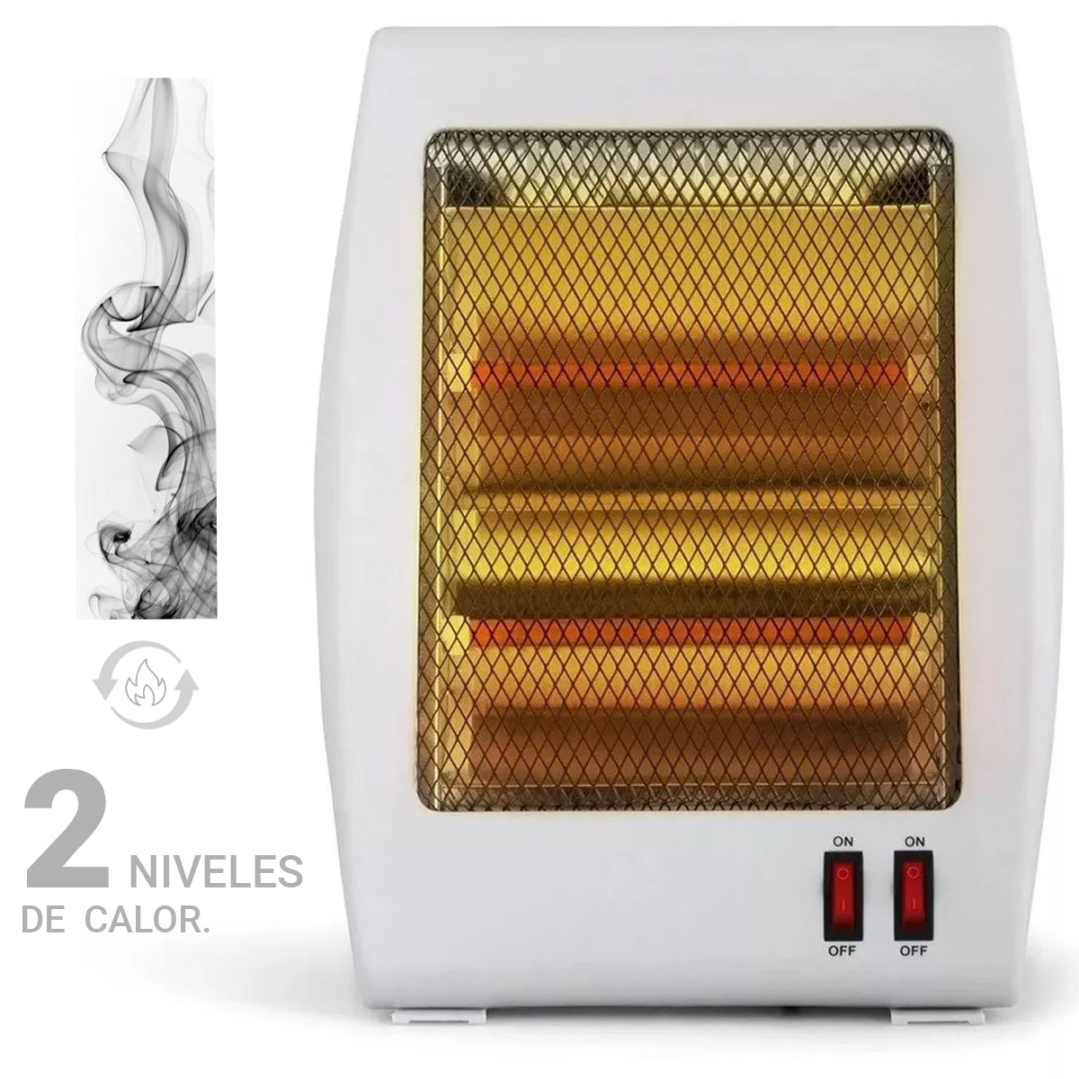 Calefactor Calentador Eléctrico Cuarzo 2 Niveles 800w