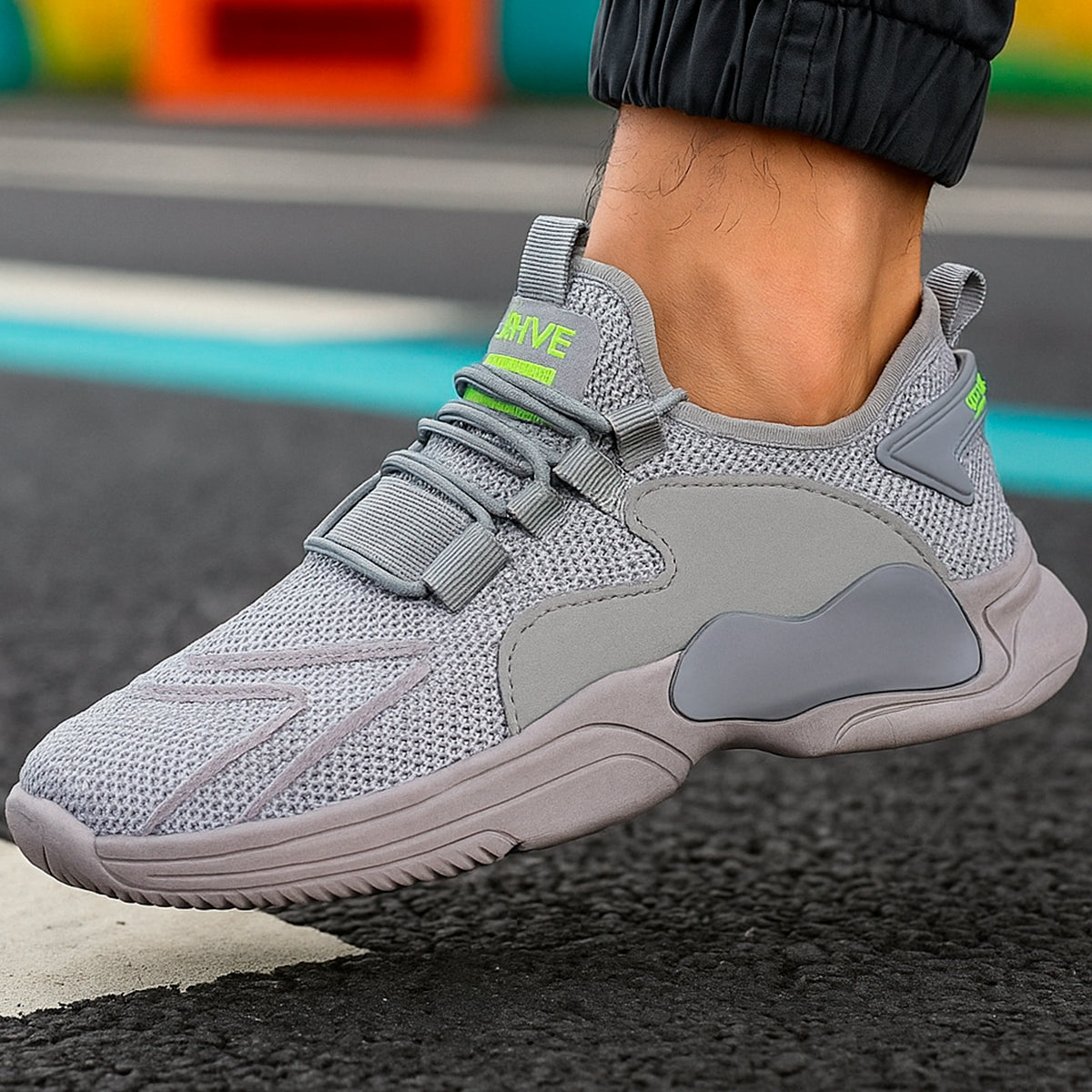Tenis para hombre casuales con un diseño de  tela para correr con punta  con agujeta clásica, suela antideslizante Zapatilla para hombre cómodo transpirable ideal para el uso diario