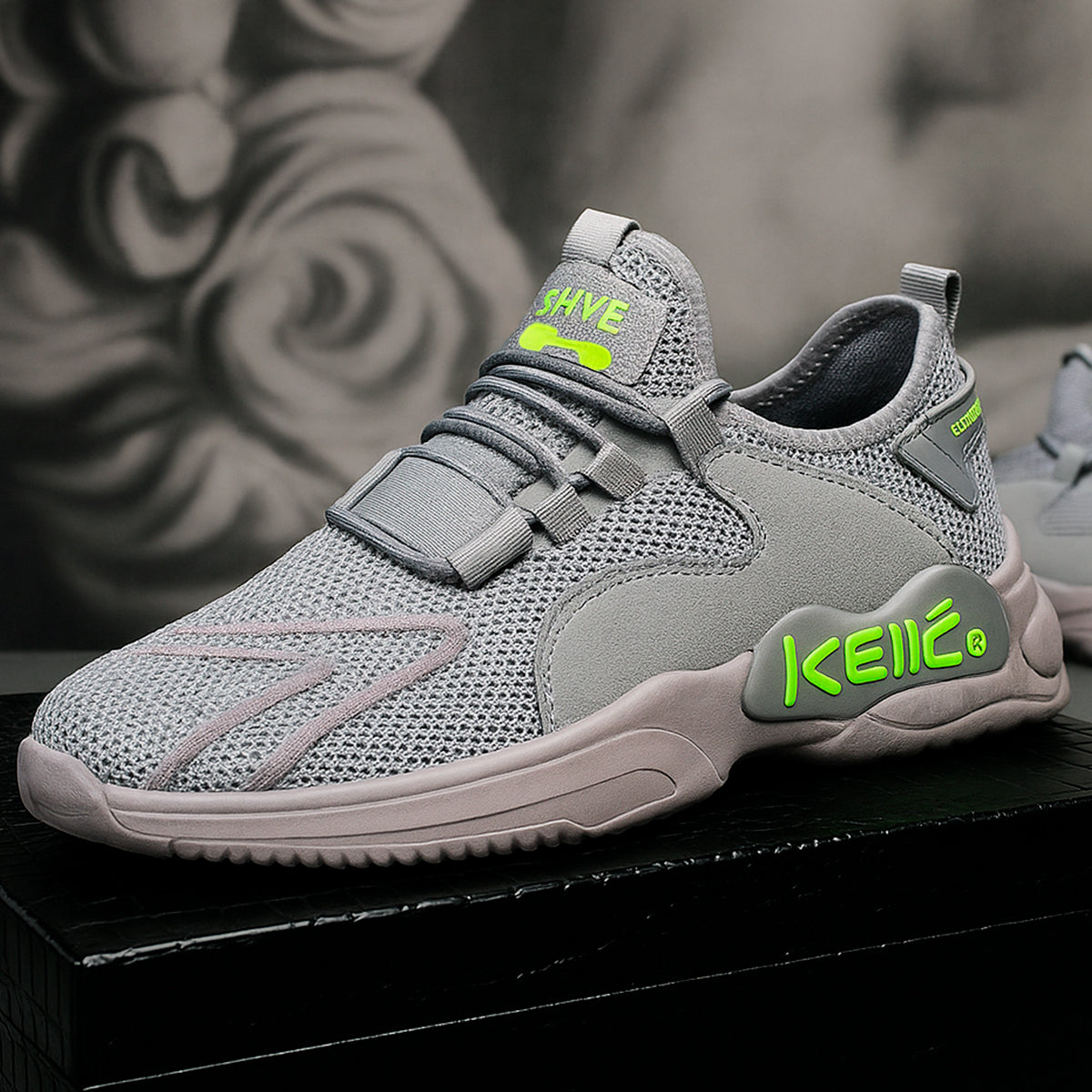 Tenis para hombre casuales con un diseño de  tela para correr con punta  con agujeta clásica, suela antideslizante Zapatilla para hombre cómodo transpirable ideal para el uso diario