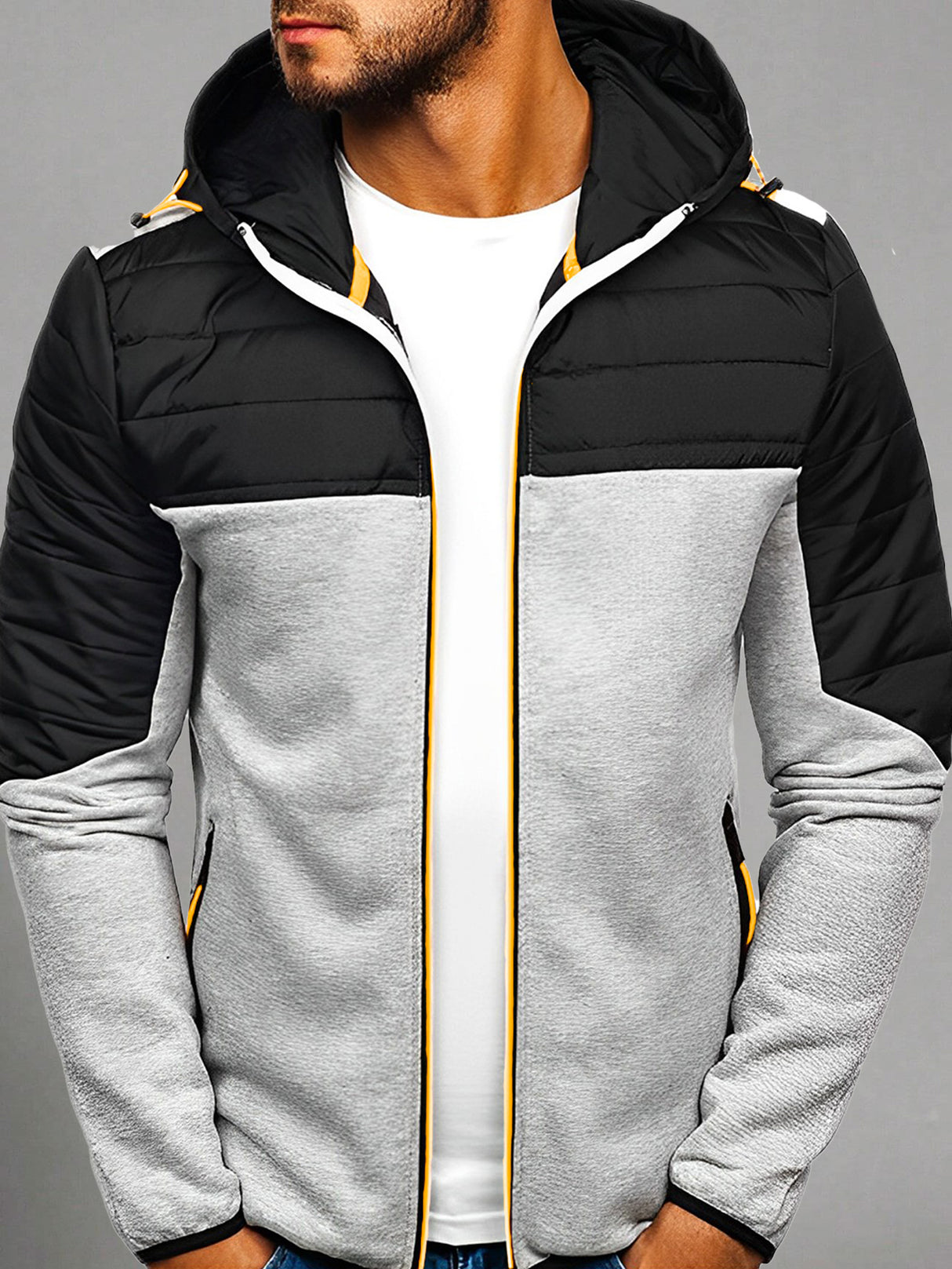 Sudadera Hombre Con Capucha Deportiva Con Cierre Hoodie