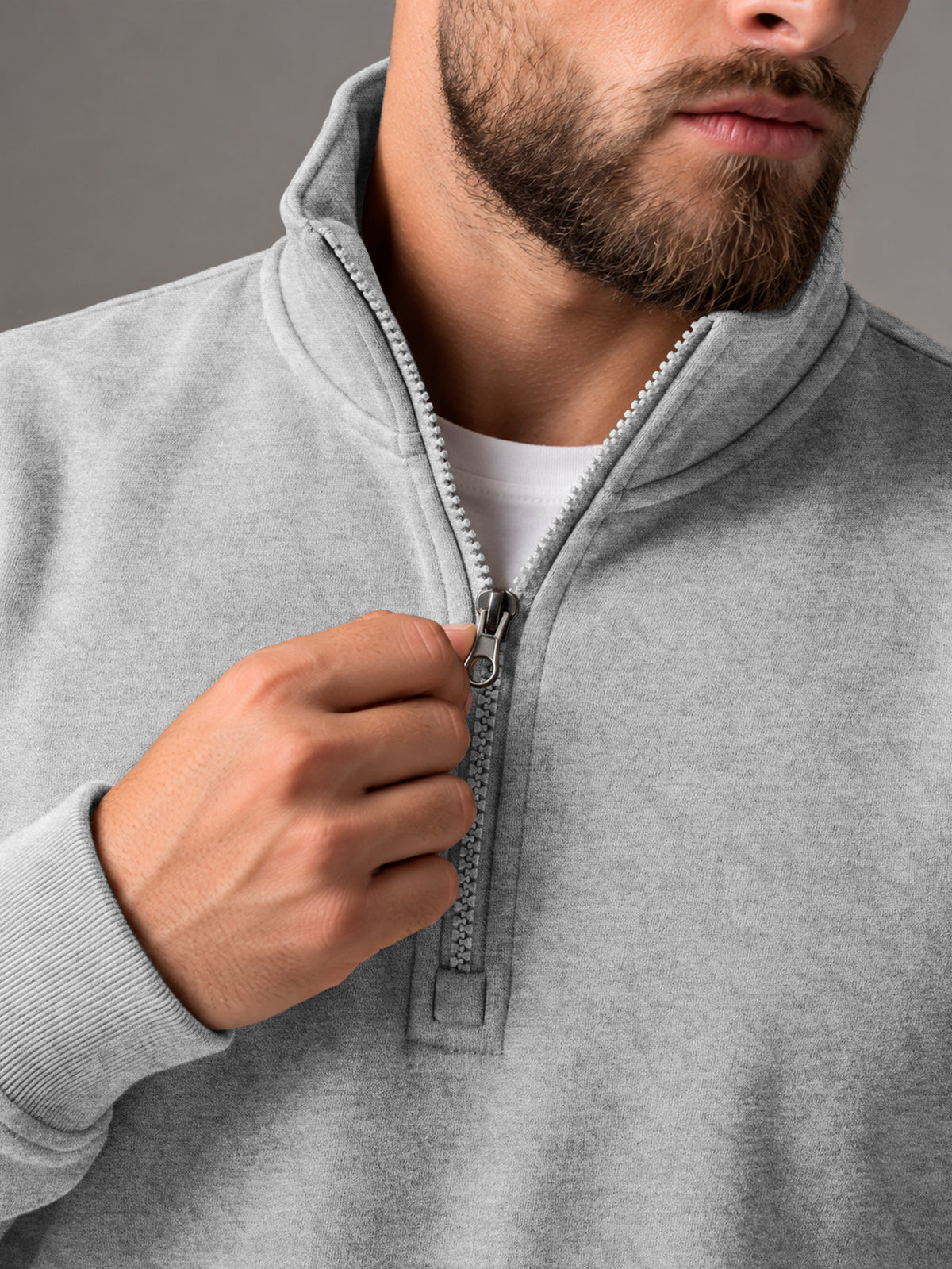 Sudadera Para Hombre Con Media Cierro en Cuello