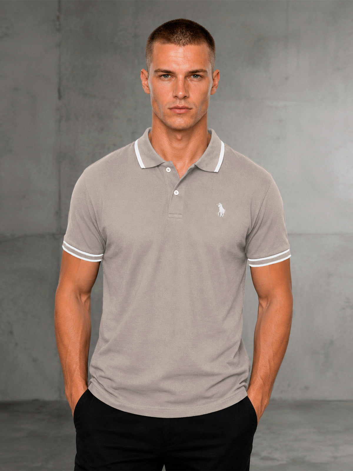 Camisa HPC Polo Hombre Manga Corta Sport Elegante Estilo Old Money