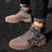 Bota para hombre con suela antiderrapante para uso diario con cordones con la parte superior alta Zapatos con suela alta antideslizante diseño de agujeros respirables, transpirable