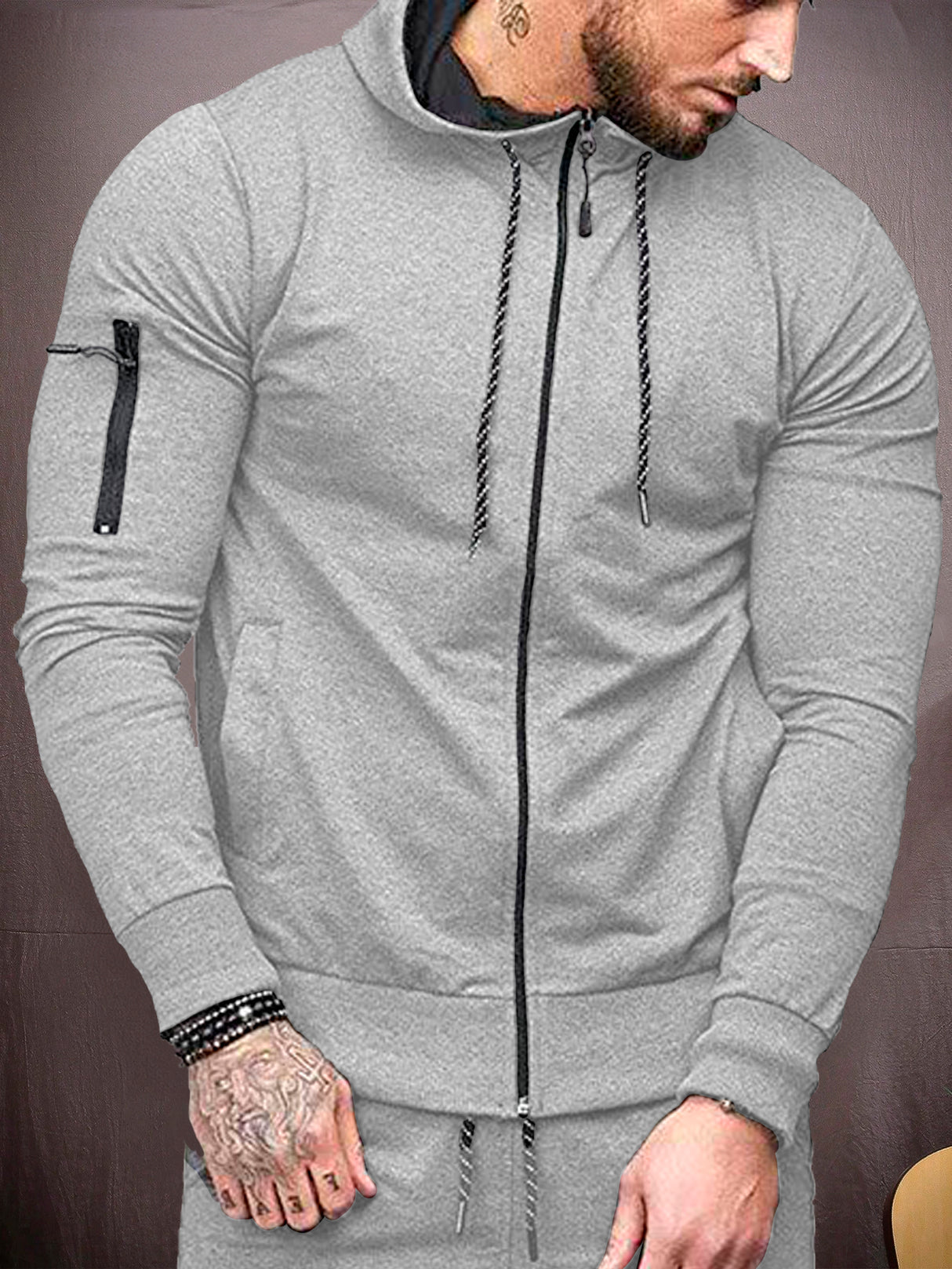 Sudadera Hombre Con Capucha De Calidad Con Cierre Hoodie