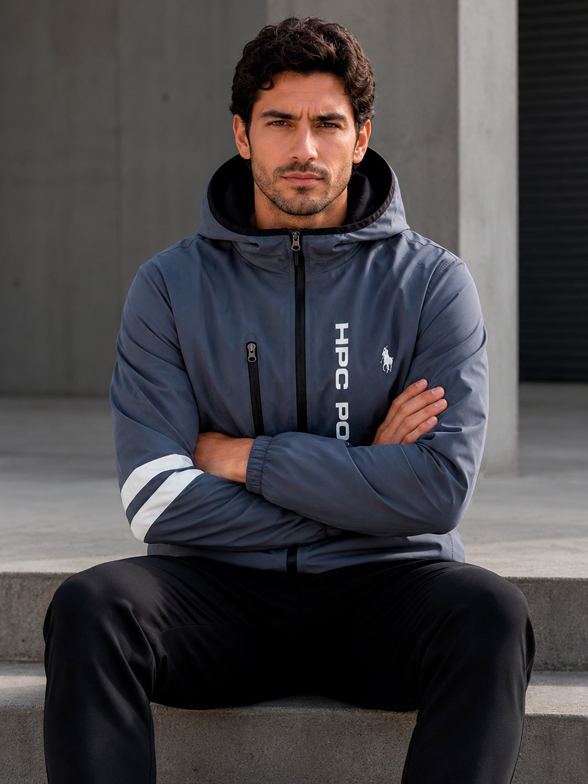 Chamarra Hpc Polo Rompevientos Para Hombre