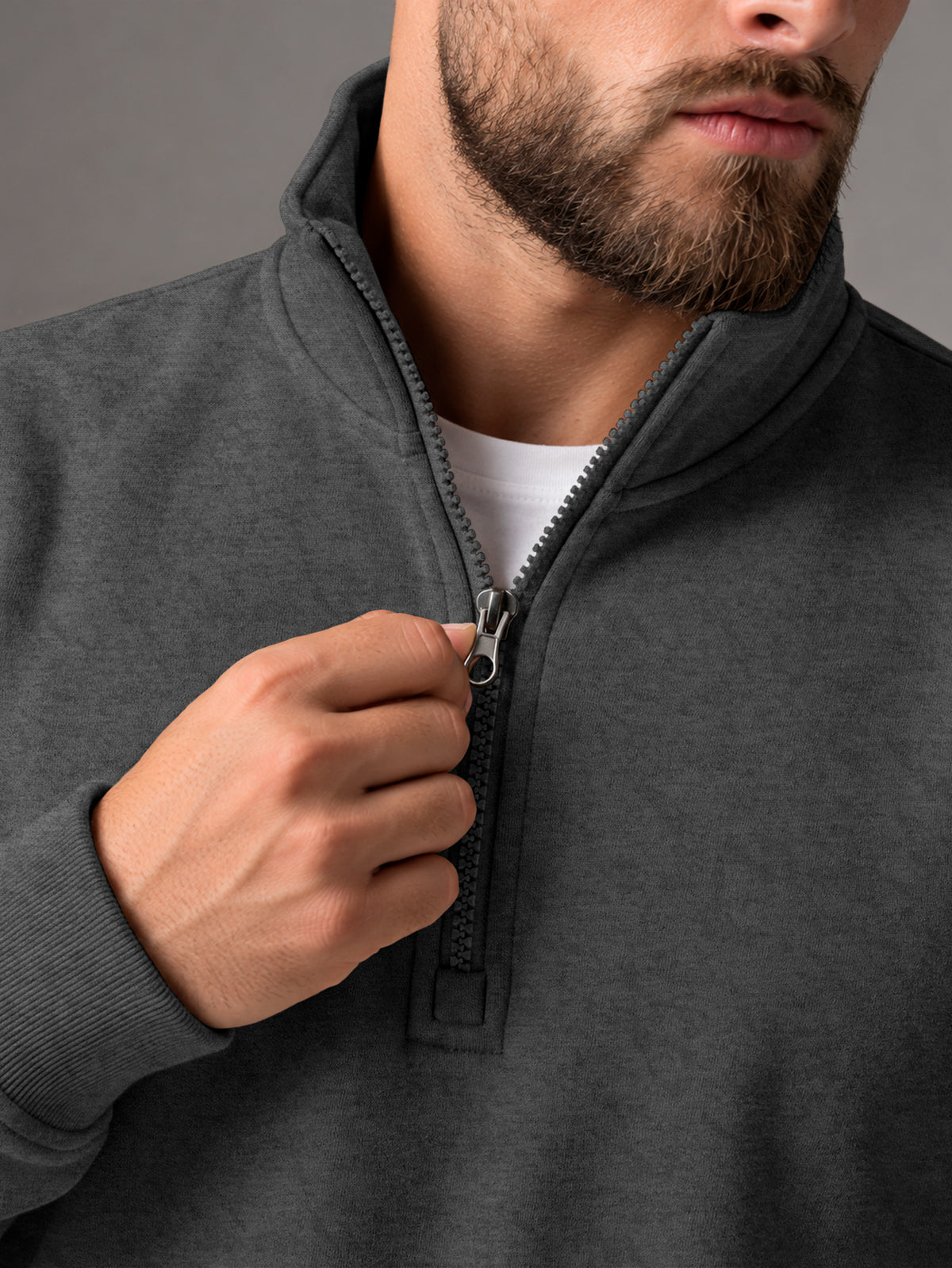 Sudadera Para Hombre Con Media Cierro en Cuello