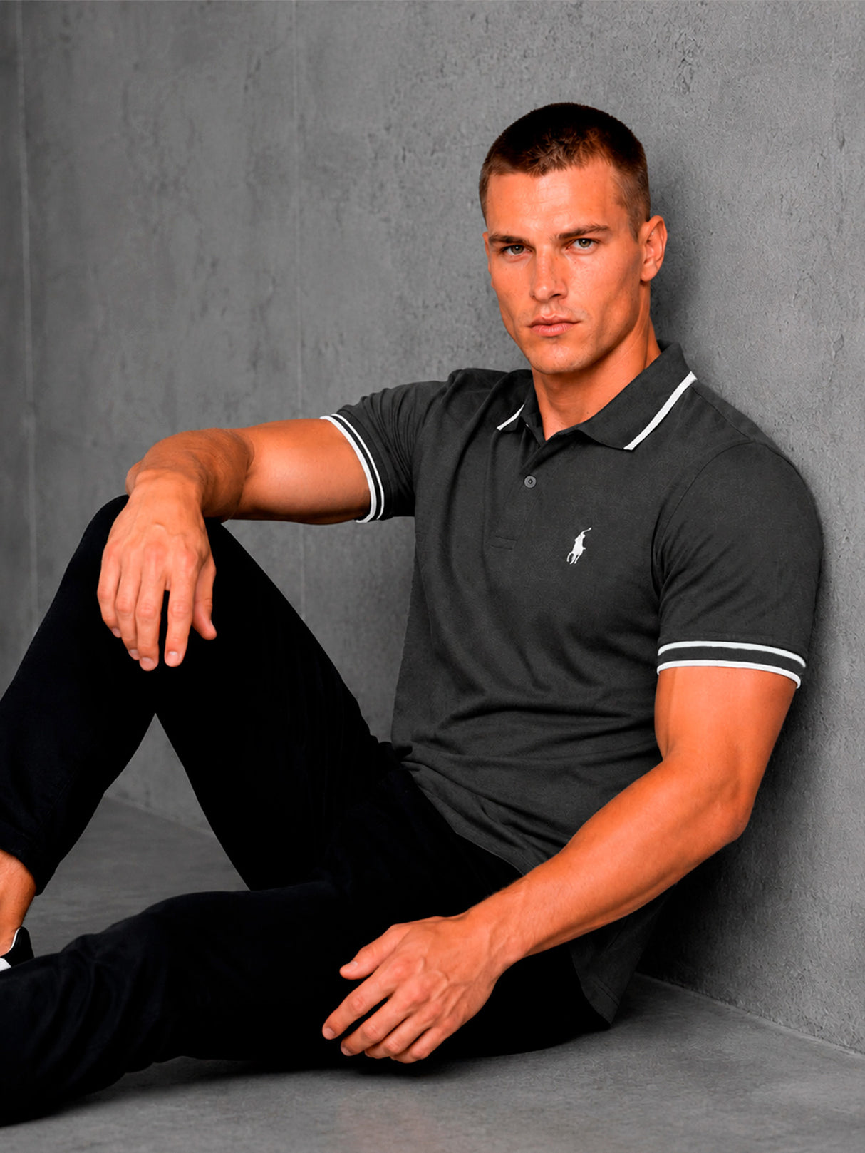 Camisa HPC Polo Hombre Manga Corta Sport Elegante Estilo Old Money