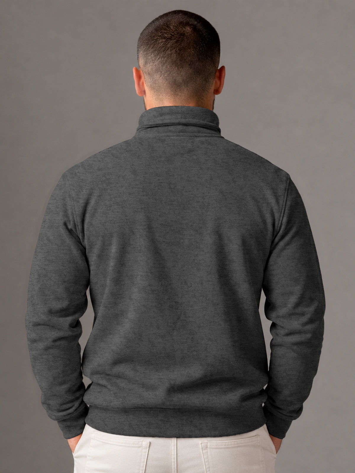 Sudadera Para Hombre Con Media Cierro en Cuello
