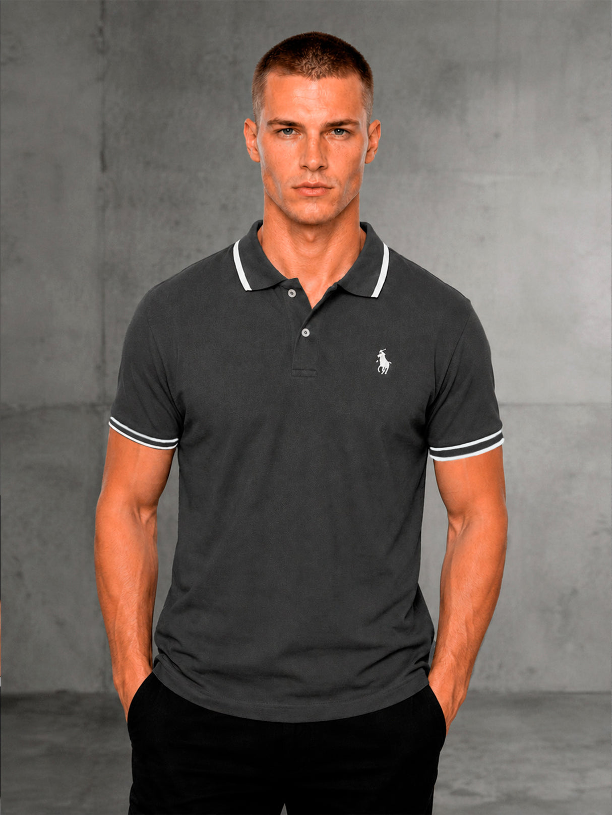 Camisa HPC Polo Hombre Manga Corta Sport Elegante Estilo Old Money