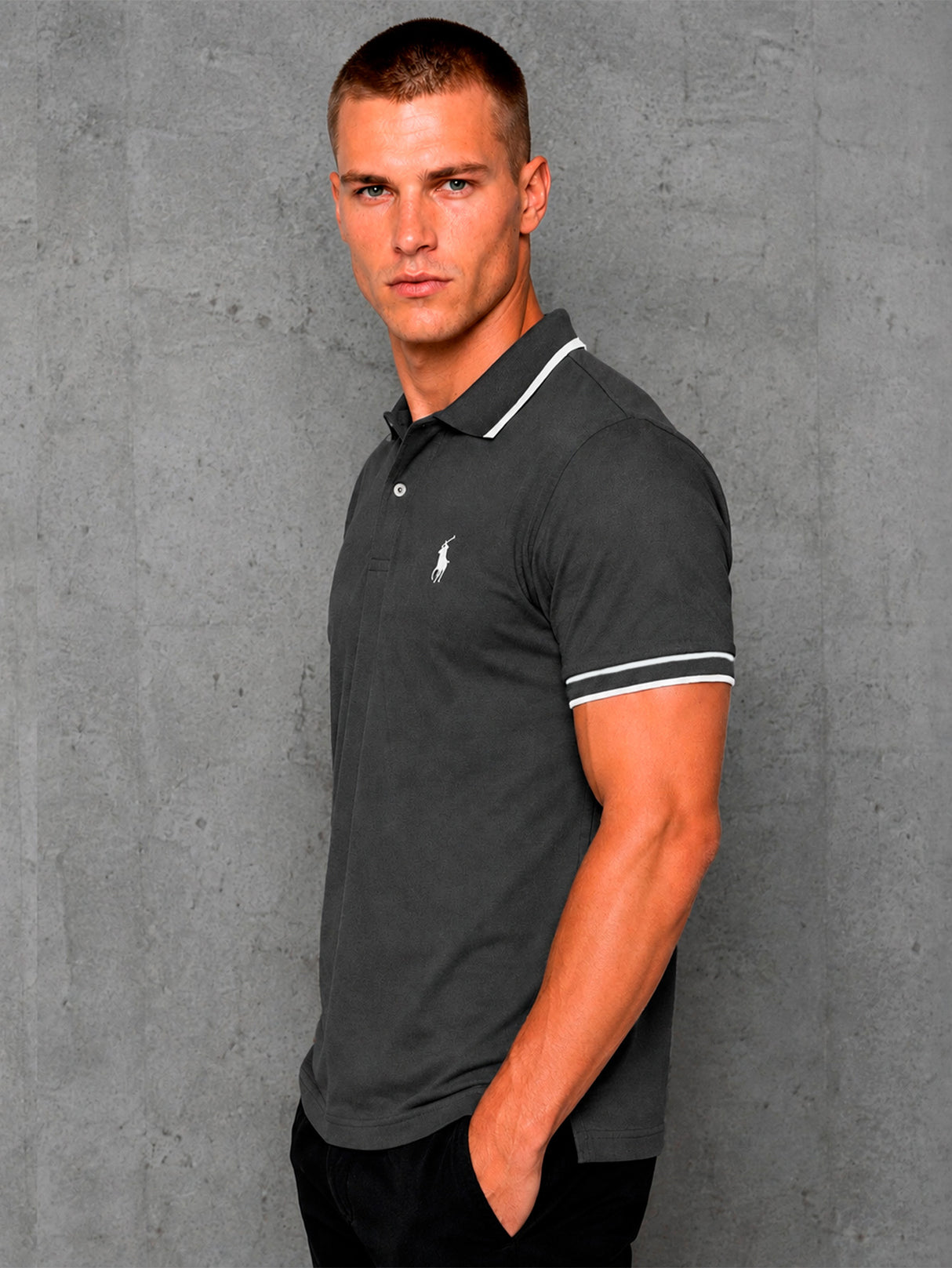 Camisa HPC Polo Hombre Manga Corta Sport Elegante Estilo Old Money