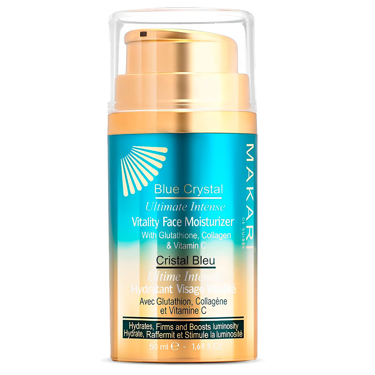 Hidratante Facial Blue Crystal Vitality Makari