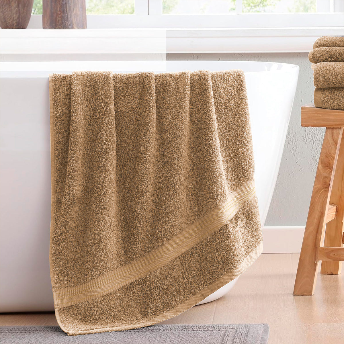 Pack de Toalla de baño de algodón puro, rectangular de 70*140cm, con patrón elegante Toalla De Baño Grande Completo 100% Algodón Suave ,absorbente, de secado rápido, resistente al color, adecuada para baño, hotel, viaje, fiesta, regalo, salón