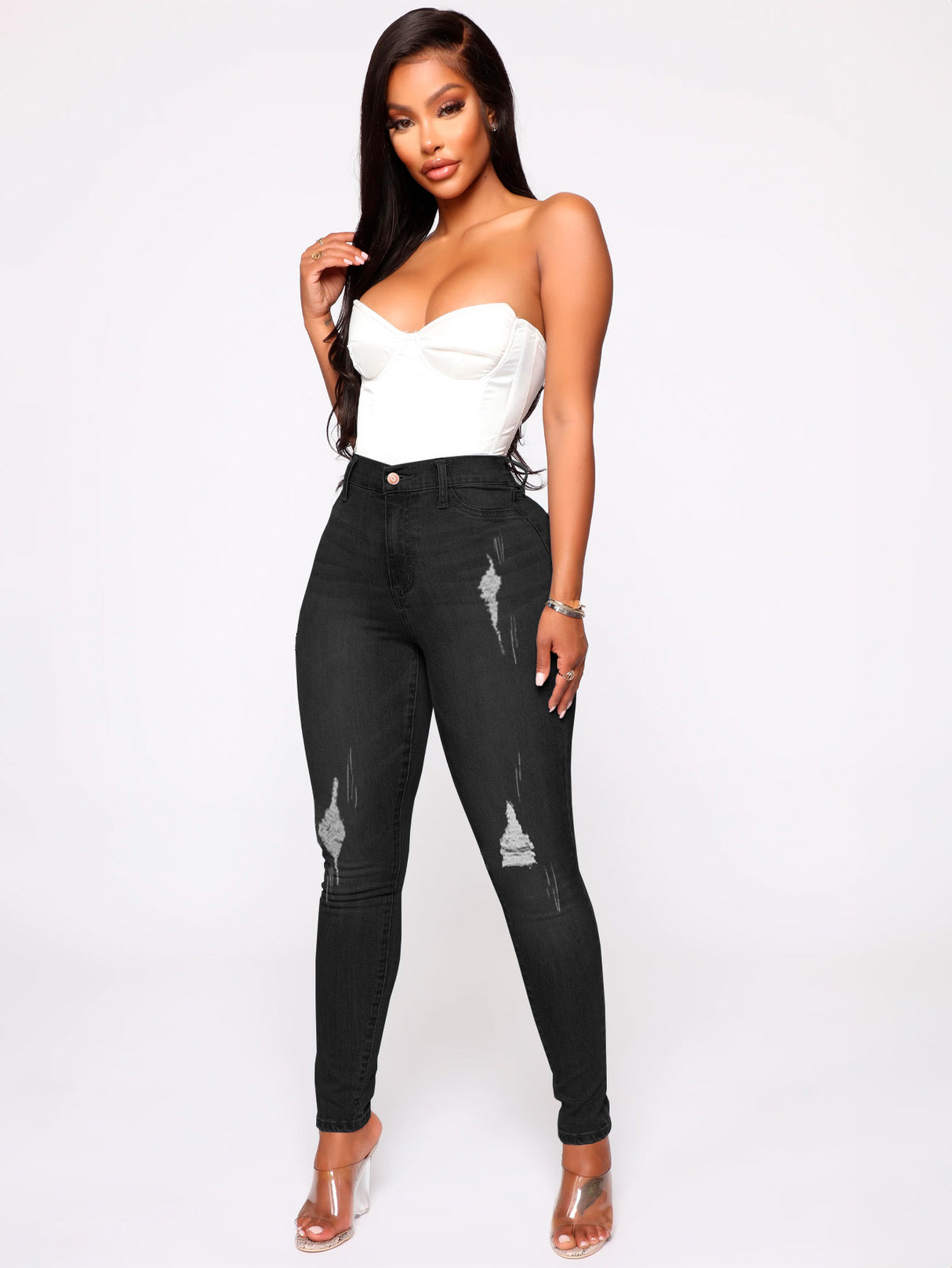 Jeans de Mujer Corte Colombiano Push Up Levanta Pompa de Corte Skinny