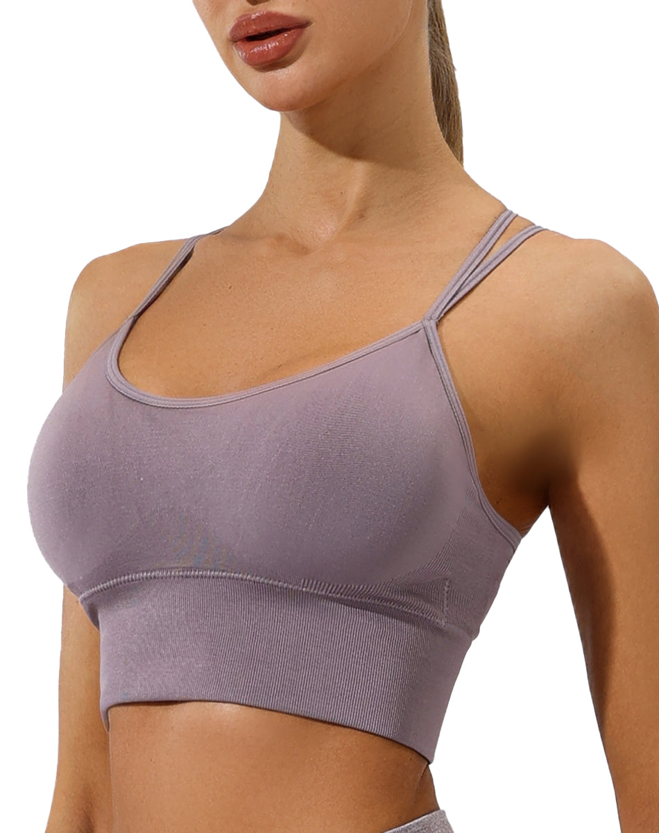 Crop Top Deportivo Para Mujer Push Up Katiusha Sport