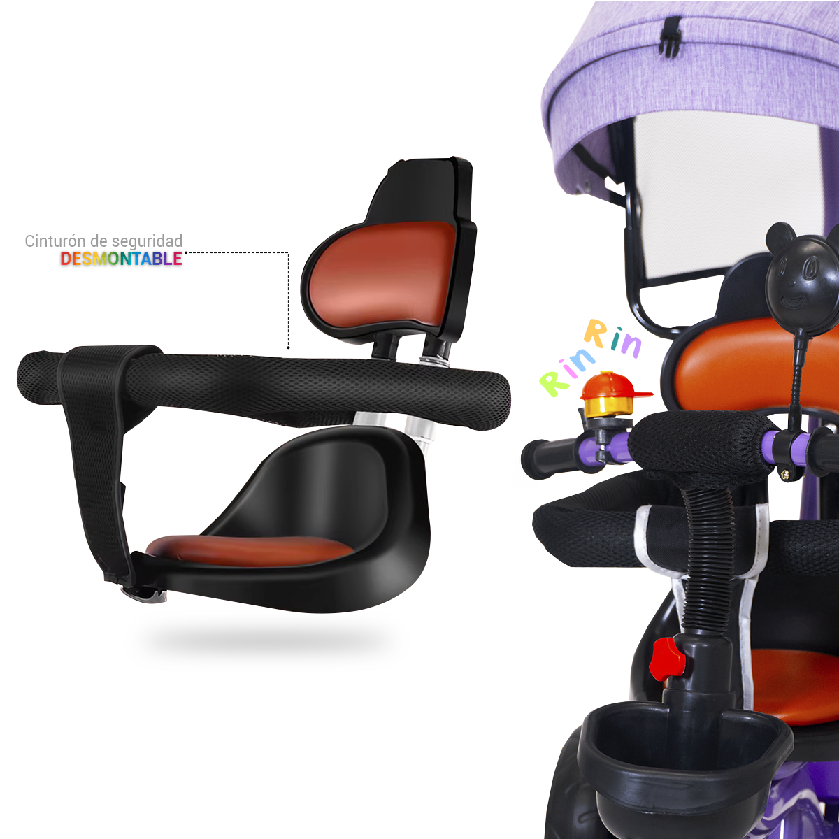 Triciclo Bicicleta Infantil Carriola Bebe Paseo Con Cajuela