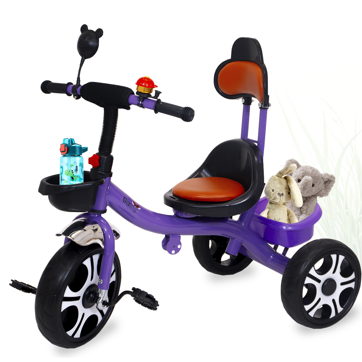 Triciclo Bicicleta Infantil Carriola Bebe Paseo Con Cajuela