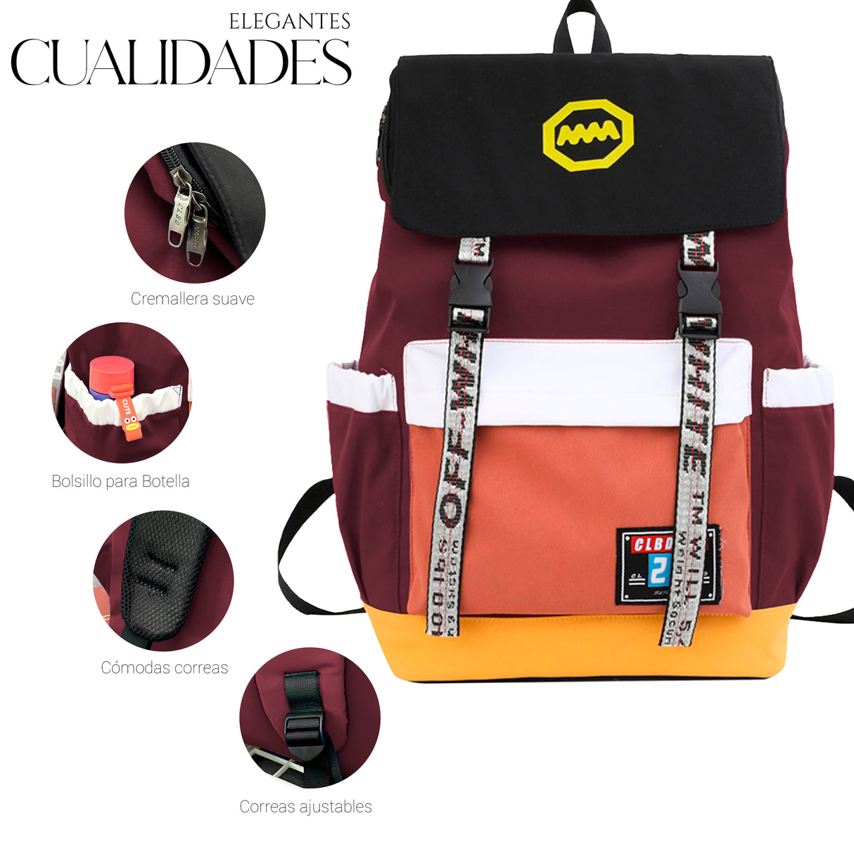 Mochila Backpack Impermeable Escolar De Gran Capacidad