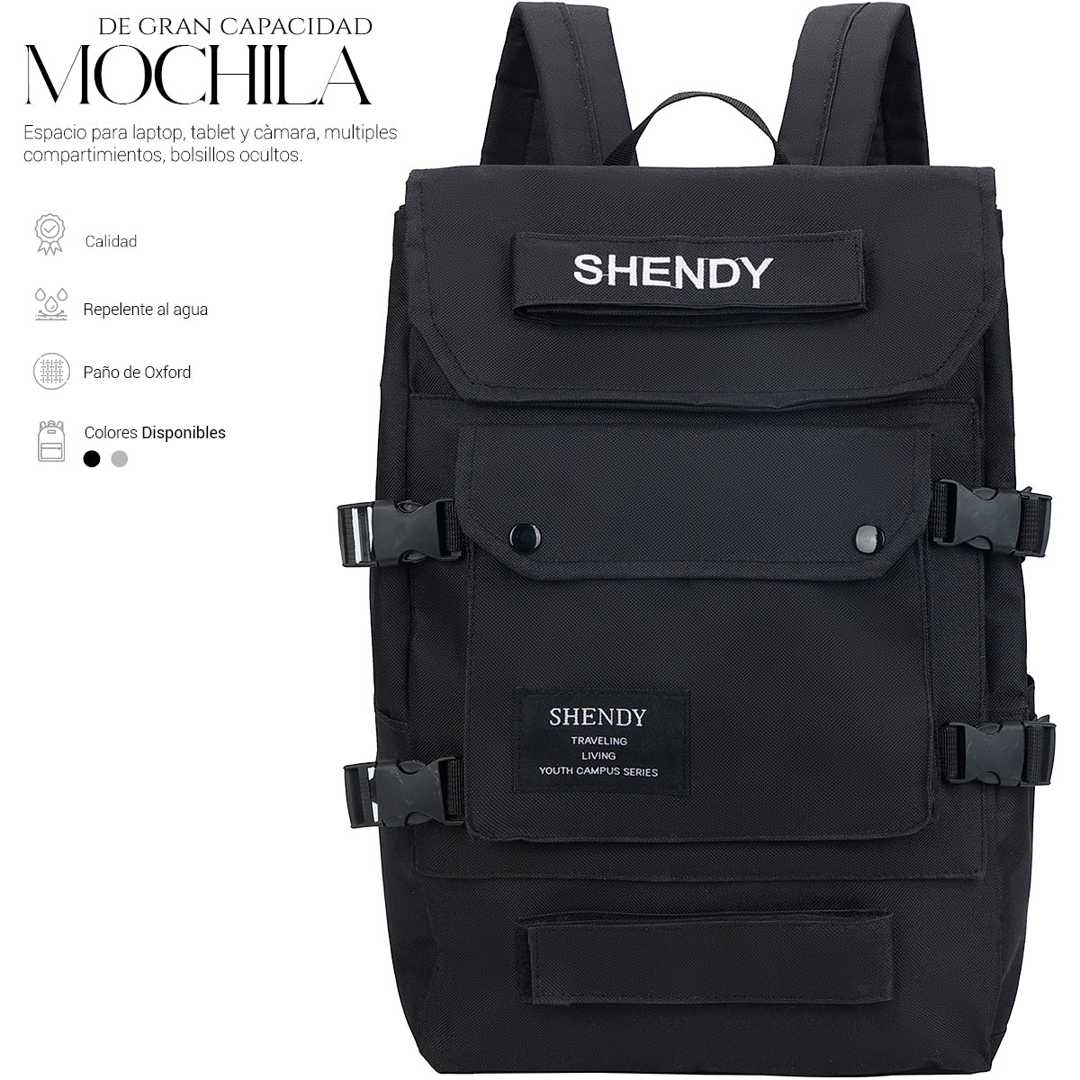 Mochila Backpack Impermeable  Escolar De Gran Capacidad