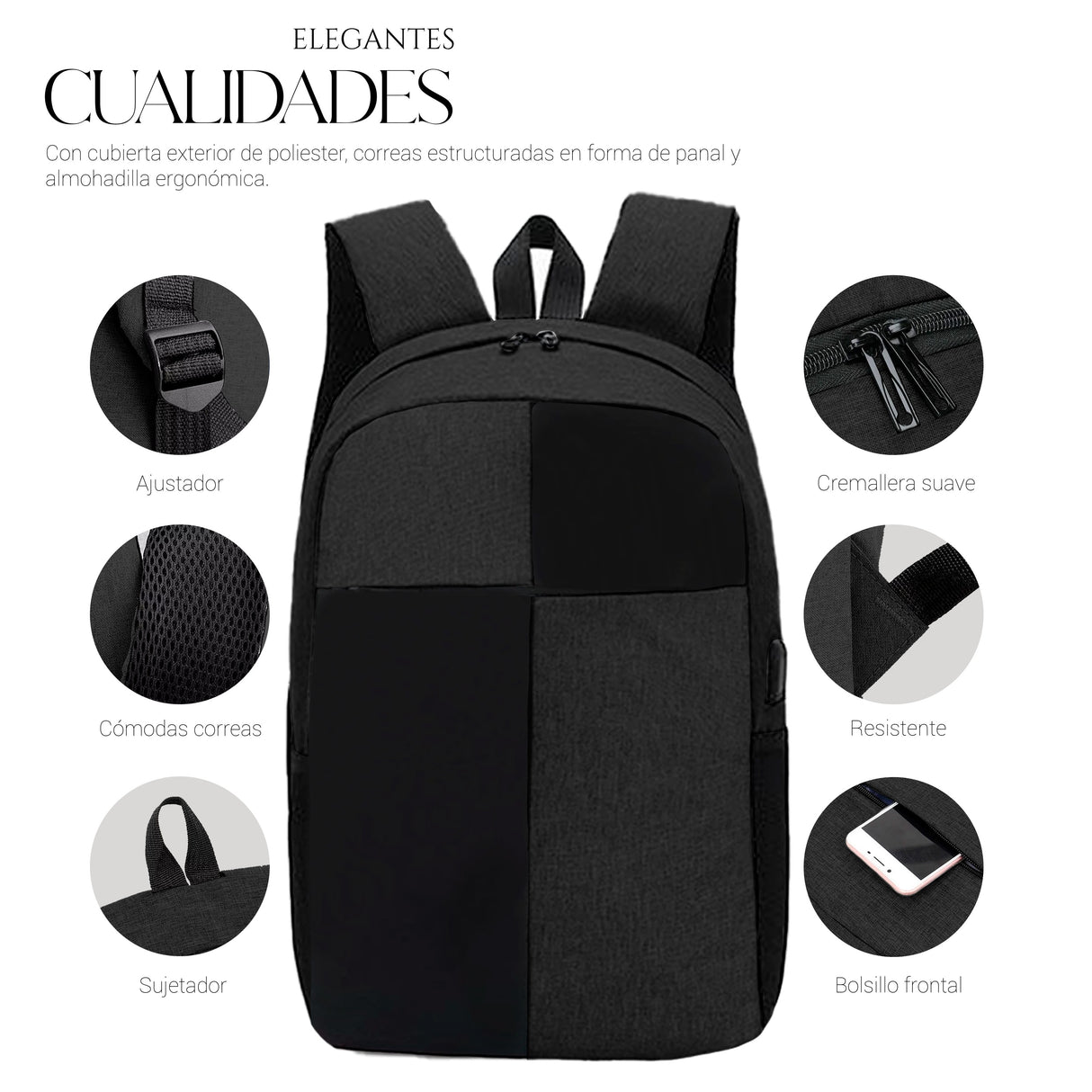 Mochila Escolar Para Laptop Carga Usb