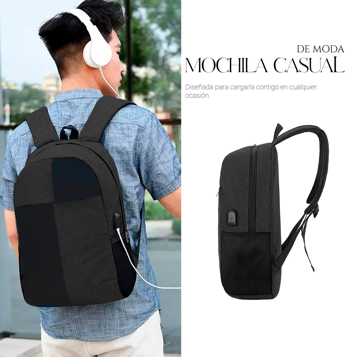 Mochila Escolar Para Laptop Carga Usb