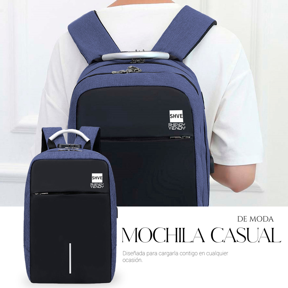 Mochila Impermeable Antirrobo, Mochila De Negocios