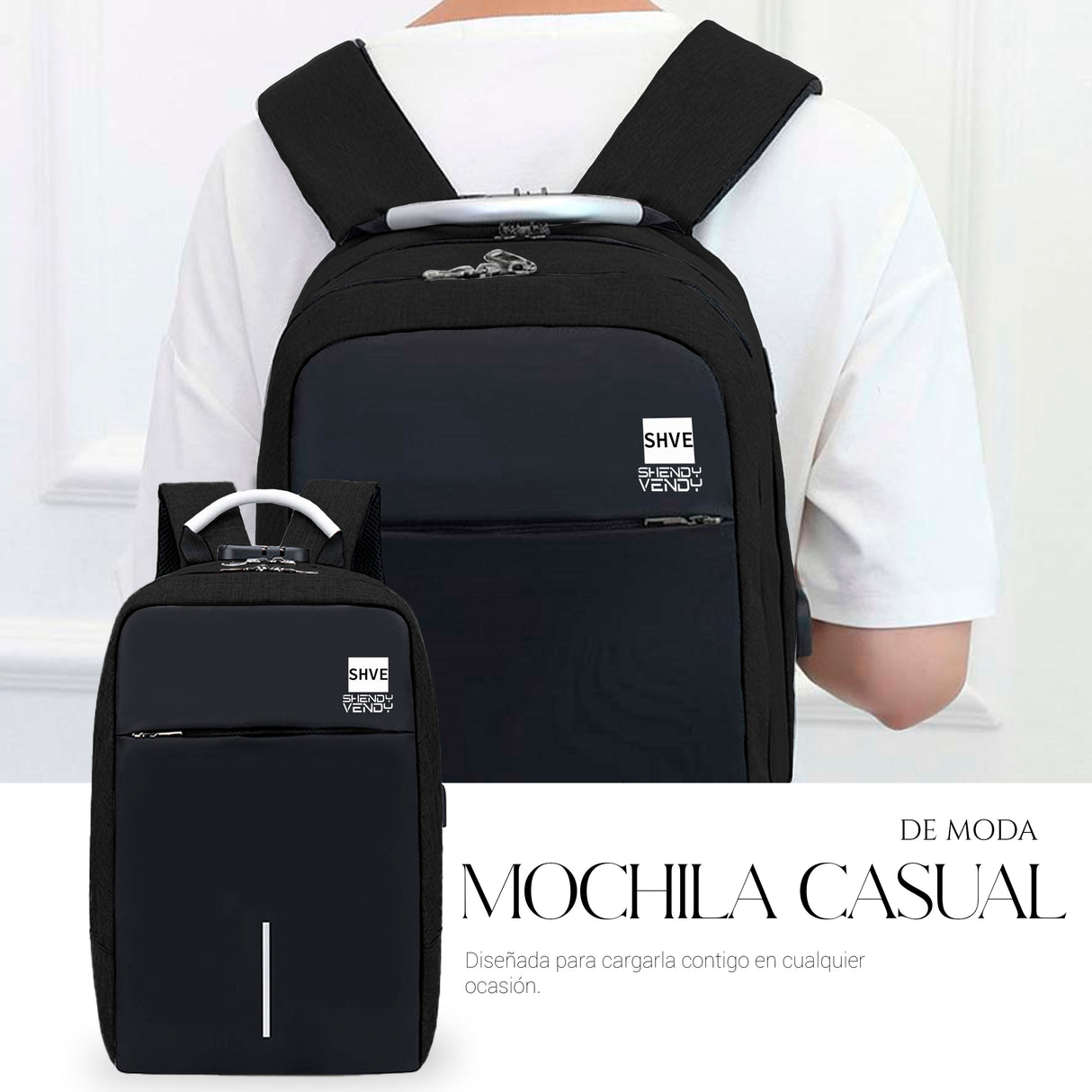 Mochila Impermeable Antirrobo, Mochila De Negocios