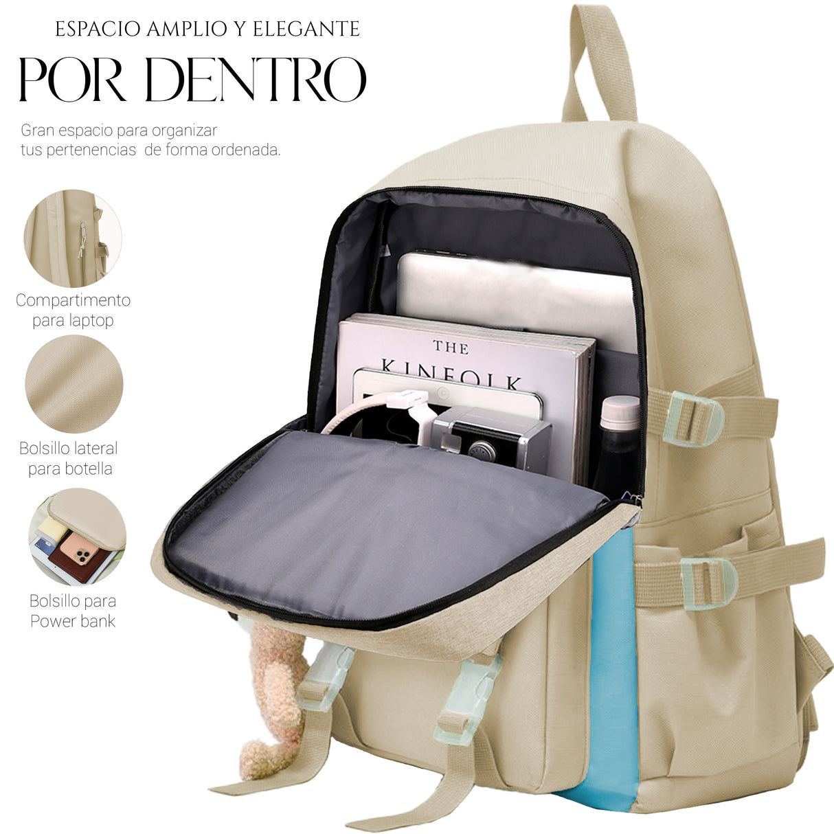 Mochila Set Escolar Bolsa Lapicera Juvenil Laptop