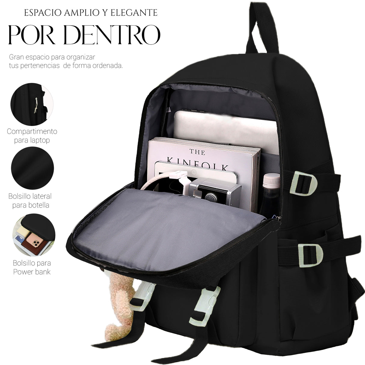 Mochila Set Escolar Bolsa Lapicera Juvenil Laptop